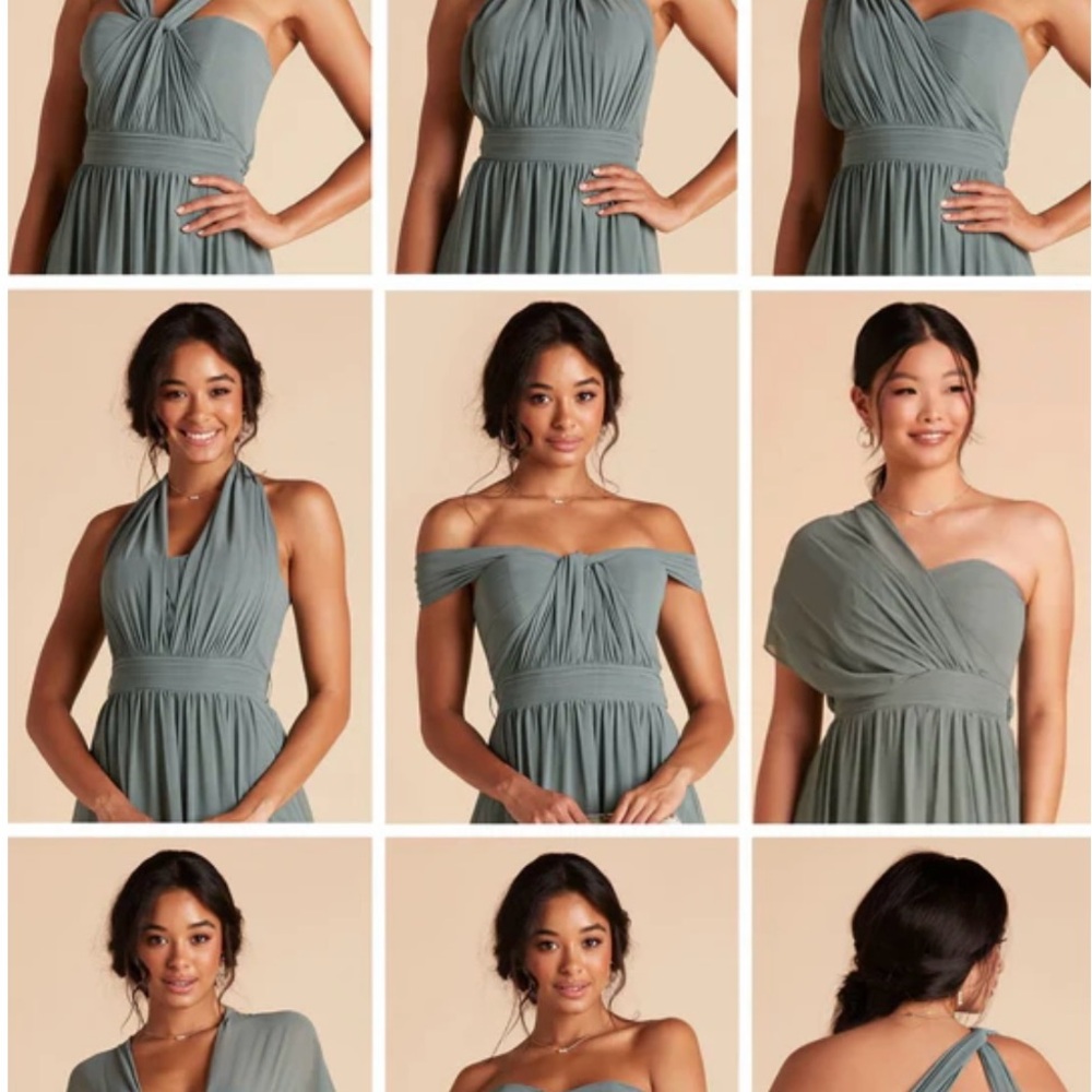 Buddy Gray Elegant Blue One-Shoulder Dress - Picture 4 of 8
